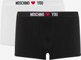 Moschino Set of 2 boxers in stretch jersey My Valentine - Black