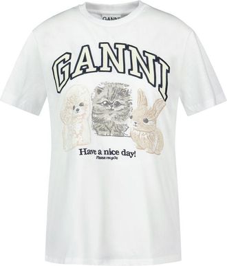 Ganni Basic Animals T Shirt