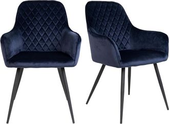 Moloo Silla de terciopelo azul (x2)