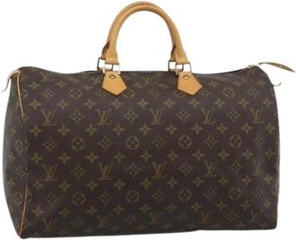 Louis Vuitton Pre-owned Monogram Canvas Hand Bag - Dames - Vintage Handtas - Bruin - ONE Size - Leer - Vintage
