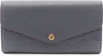 Louis Vuitton Marine Rouge Navy Monogram Empreinte Leather Long Wallet (Bi-Fold) (Pre-Owned)
