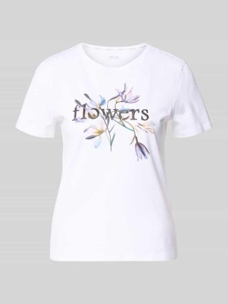 Marc Cain T-Shirt mit Strasssteinbesatz in Weiss, Gr&ouml;&szlig;e 34