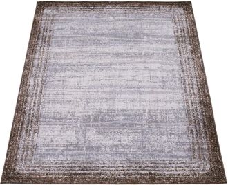 Paco Home Teppich »Catania 842« rechteckig 13 mm Höhe Kurzflor, meliert, modernes Design, mit Bordüre