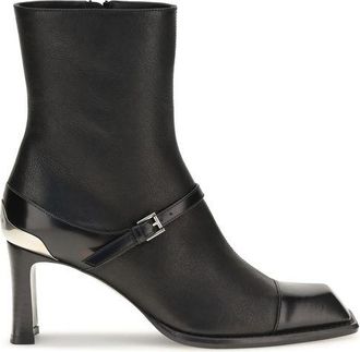 Alexander McQueen Black Lamb Ovis Aries Ankle Womens Boots