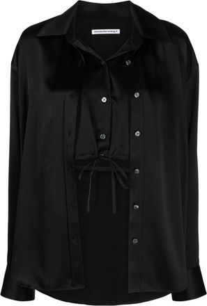 Alexander Wang layered silk shirt - women - Silk - S - Black