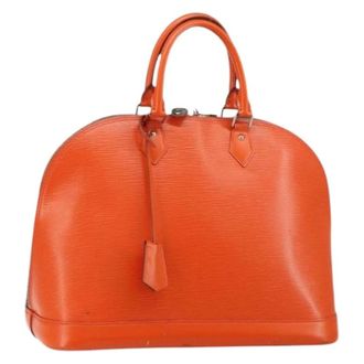 Louis Vuitton Pre-owned Handbags, female, Orange, Size: ONE SIZE Pre-owned Vintage Leather Handbag