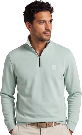 HUGO BOSS BOSS Orange trui groen half zip katoen