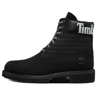 Timberland 6-Inch Premium Logo Wide-Fit Boots Black Nubuck A1TUW