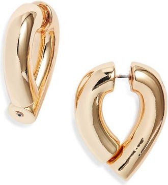 Open Edit Tube Front/Back Earrings in Gold at Nordstrom
