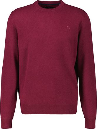 Lerros Strickpullover LERROS Strickpullover in Grossen Gr&ouml;ssen in Woll-Kaschmir-Mix, Herren, Gr. 4XL, maple rot, 88% Wolle, 12% Kaschmir, Rundhals, Pullover 