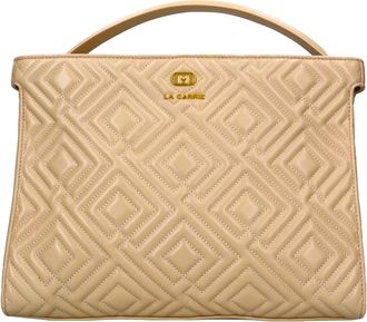La Carrie Tassen, Dames, Beige, ONE Size, Leer, Stitch & Spoon Leather Bag