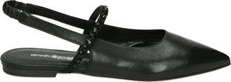 Kennel & Schmenger Zwarte Sling-back Schoen - Dames - Ballerinas - Zwart - 38 1/2 EU - Leer - Schoenen