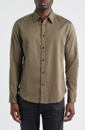 Rag & Bone Tomlin Cotton Dobby Button-Up Shirt in Sage at Nordstrom, Size X-Large
