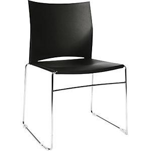 Topstar Silla Apilable Con Listones De Deslizamiento Armaz&oacute;n Cromado