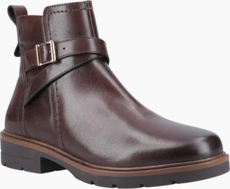 Hush Puppies Womens Tove Buckle Womens Ankle Boots - Brown - Size: 8