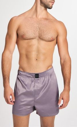 Savage x Fenty Savage X Satin Boxers in Raisin Berry at Nordstrom, Size Xxx-Large