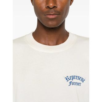 Represent Distressed Cotton V-Neck T-Shirt