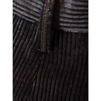 Brunello Cucinelli Black Velvet Tailored Trousers, Brand Size 38 (US Size 4)
