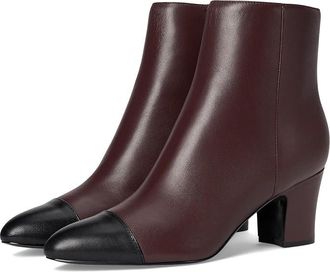 Marc Fisher Aleea Womens Boots Dark Red/Black Leather : 7.5 M, Leather/Synthetic