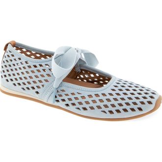 Gentle Souls Annalise Mary Jane Flat in Light Blue Suede at Nordstrom, Size 7.5