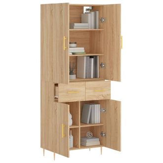 Berkfield Home Highboard Sonoma Oak 69.5x34x180 cm Engineered Wood in Brown