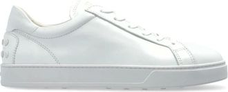 Tod's Schoenen, Dames, Wit, 38 1/2 EU, Leer, Cassetta Sneaker