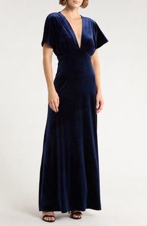 By Design Paige Velvet Maxi Dress in Evening Blue at Nordstrom Rack, Size X-Small