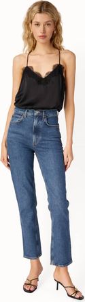 Cami NYC Racer Charmeuse Cami Top In Black