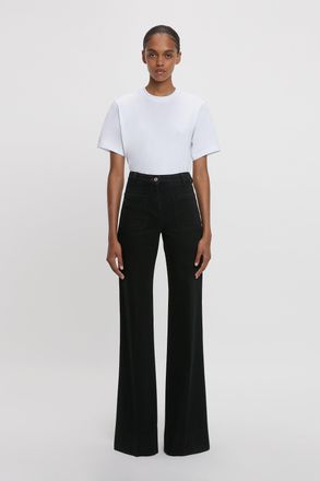 Victoria Beckham Alina Stretch Jean In Washed Black 24R
