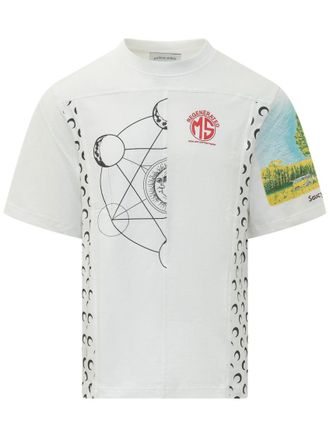 Marine Serre White Graphic Crew Neck T-Shirt