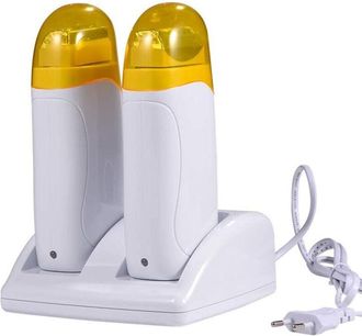 Trade Shop Trade Shop - Kit Doppio Scaldacera Rullo + Ricarica Base Per Strisce Depilatorie Cera Ceretta