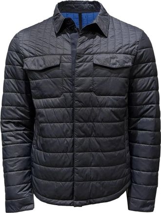 Incotex Montero Gewatteerd Overshirt - Heren - Winterjassen - Blauw - L - Polyester - Jassen