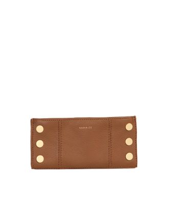 Hammitt Hammitt 110 North Mahogany Pebble Brushed Gold Red Zip