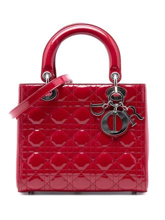 Dior 2012 Medium Patent Cannage Lady Dior satchel - women - Patent Leather - One Size - Red