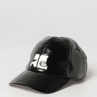 Courr&egrave;ges Cappello da baseball in poliestere con visiera e logo a contrasto