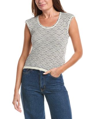 Max Studio Cap Sleeve Scoop Neck Sweater