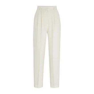 HUGO BOSS Slim-fit Trousers, female, White, S, Open Punto Tefike Slim-fit Trousers