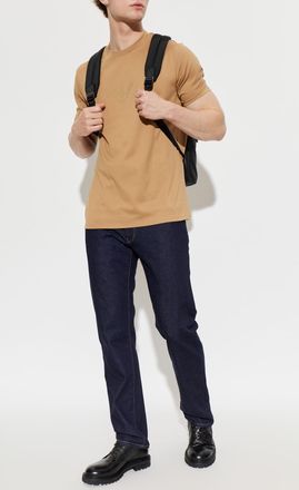 Emporio Armani T-shirt With Logo, Mens, Beige