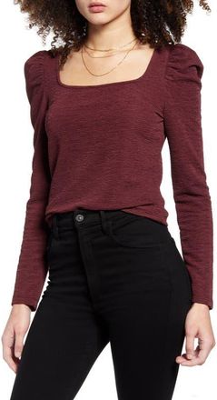 Vero Moda Alpha Puff Sleeve Square Neck Top in Port Royale at Nordstrom, Size Medium