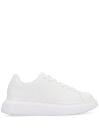 Just Cavalli debossed-logo platform sneakers - White
