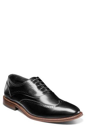 Stacy Adams MacArthur Wing Oxford in Black Smooth at Nordstrom Rack, Size 10.5