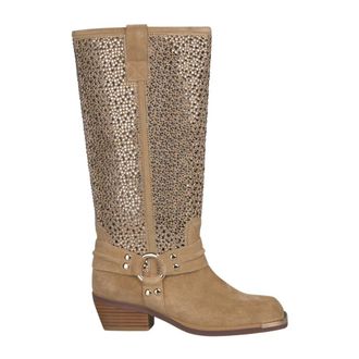 Alma En Pena Cowboy & Biker Boots, female, Beige, 3 UK, Openwork boot with detail