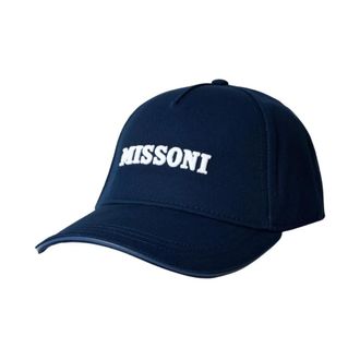 Missoni Printed Logo Baseball Cap - male - Missoni - Hats & Caps - Blue - ONE SIZE - Accessories