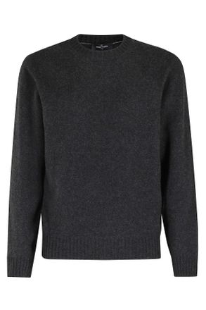 Gran Sasso Grey Classic Crewneck Cashmere Sweater