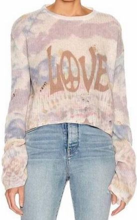 Amiri Tie Dye Love Sweater In Multicolor