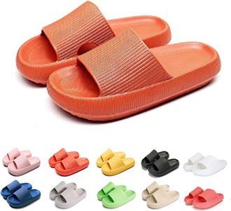 Generic Cloud Sliders Women Men Cozisliders Original Sliders Slippers Pool Summer Bathing Slipper (Orange, Adult, Men, 9, Numeric Range, UK Footwear Size Syst
