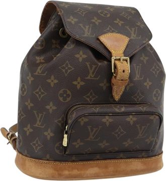 Louis Vuitton Vintage Montsouris Monogram Canvas Brown Canvas Backpack Bag (Pre-Owned)