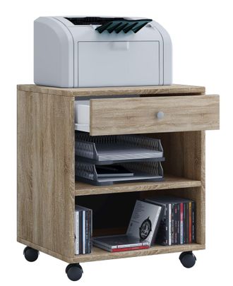 ebuy24 Contenedor De Rodillos Vcm Recipiente Lateral Con Dos Compartimentos Abiertos Dimensiones Aprox. Al. 54 X An. 45 X T. 38 Cm Contenedor De Oficina - Sa