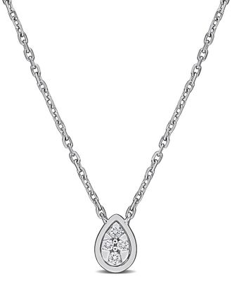 Rina Limor 14K 0.05 Ct. Tw. Diamond Solitaire Necklace