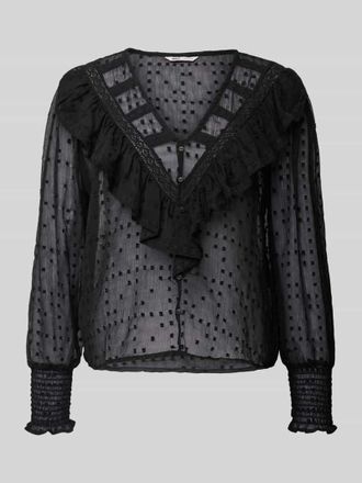 Only Regular Fit Bluse mit haptischem Strukturmuster Modell ELEANOR, Gr&ouml;&szlig;e XS